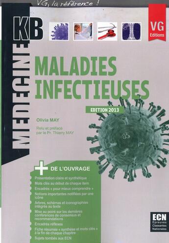 Couverture du livre « Kb maladies infectieuses edition 2013 » de O.May aux éditions Vernazobres Grego