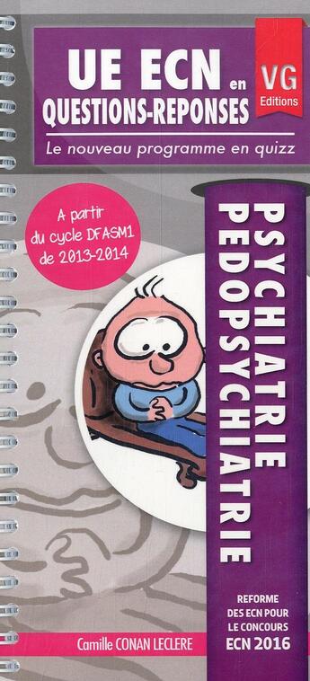 Couverture du livre « Ue ecn en questions-reponses psychiatrie » de Conan Leclere C. aux éditions Vernazobres Grego