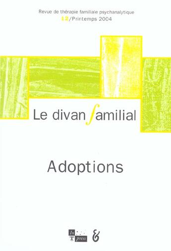 Couverture du livre « Adoptions » de Eiguer/Grange Segera aux éditions In Press