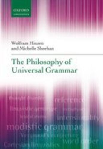 Couverture du livre « The Philosophy of Universal Grammar » de Sheehan Michelle aux éditions Oup Oxford