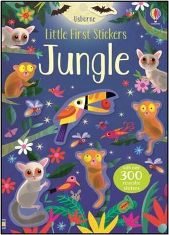 Couverture du livre « Little first stickers jungle » de Kirsteen Robson aux éditions Usborne