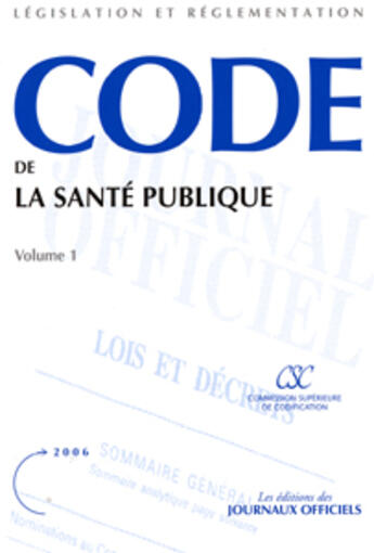 Couverture du livre « Pack code de la sante publique t1+t2+t3 n 20049 2006 3v - legislation et regle (édition 2006) » de  aux éditions Direction Des Journaux Officiels