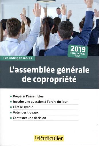 Couverture du livre « L'assemblée générale de copropriété (édition 2019) » de  aux éditions Le Particulier