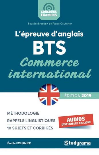 Couverture du livre « Epreuve d'anglais bts commerce international (l') » de Emilie Fournier aux éditions Studyrama