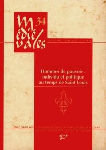 Couverture du livre « Hommes de pouvoir : individu et politique au temps de Saint Louis » de  aux éditions Pu De Vincennes