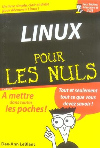 Couverture du livre « Linux pour les nuls (5e edition) » de Leblanc Dee-Ann aux éditions First Interactive