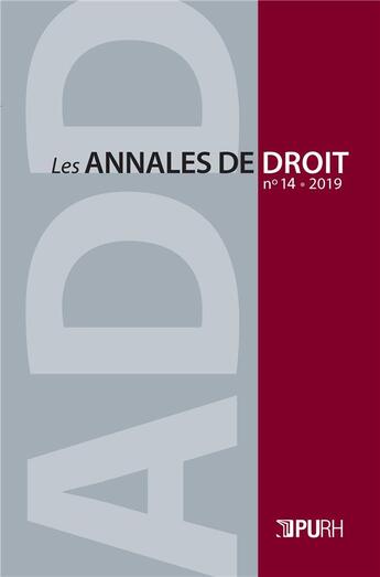 Couverture du livre « Les annales de droit, n 14 / 2020 » de Auteurs Divers aux éditions Pu De Rouen