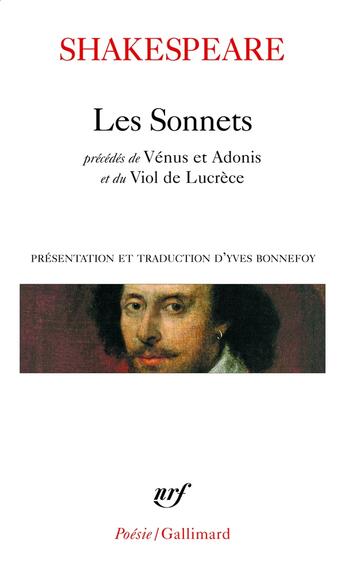 Couverture du livre « Les sonnets ; Vénus et Adonis » de William Shakespeare aux éditions Gallimard