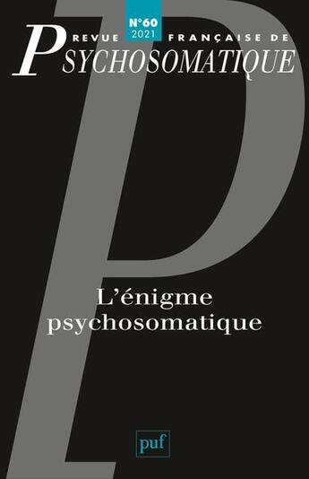 Couverture du livre « Revue francaise de psychosomatique 2021, n.60 » de  aux éditions Puf