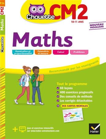 Couverture du livre « Maths cm2 » de Claude Marechal aux éditions Hatier