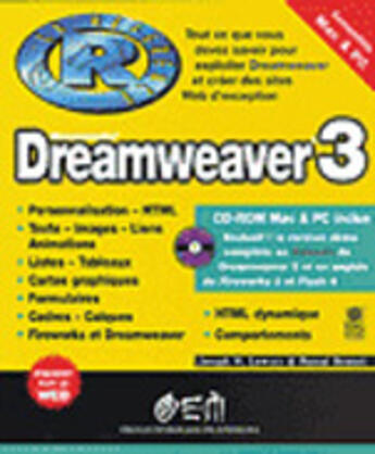 Couverture du livre « Dreamweaver 3 » de Pascal Brunet et Joseph W. Lowery aux éditions Eyrolles