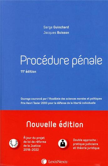 Couverture du livre « Procédure pénale » de Serge Guinchard aux éditions Lexisnexis