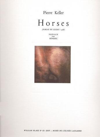 Couverture du livre « Horses » de Keller aux éditions William Blake & Co