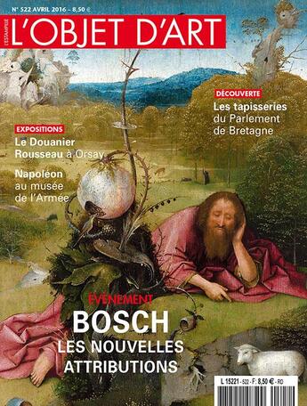 Couverture du livre « L'objet d'art n 522 bosh et douanier rousseau avril 2016 » de  aux éditions L'objet D'art