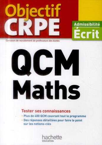 Couverture du livre « Objectif concours ; maths ; qcm » de M Bosc et C Maurin aux éditions Hachette Education