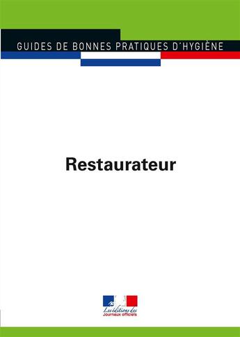 Couverture du livre « Restaurateur » de Journaux Officiels aux éditions Documentation Francaise