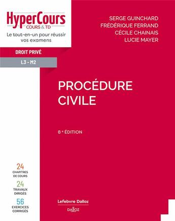 Couverture du livre « Procédure civile (8e édition) » de Frederique Ferrand et Serge Guinchard aux éditions Dalloz