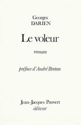 Couverture du livre « Le Voleur » de Darien-G aux éditions Pauvert