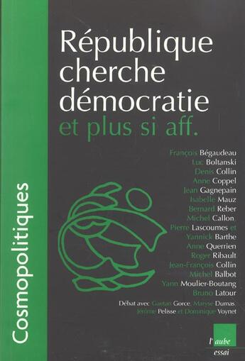 Couverture du livre « Peut-on encore gouverner? revue cosmopolitiques » de  aux éditions Editions De L'aube