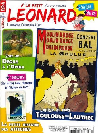 Couverture du livre « Le petit leonard n 250 toulouse - lautrec - octobre 2019 » de  aux éditions Le Petit Leonard