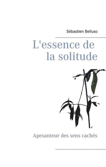 Couverture du livre « L'essence de la solitude : apesanteur des sens cachés » de Sébastien Belluso aux éditions Books On Demand