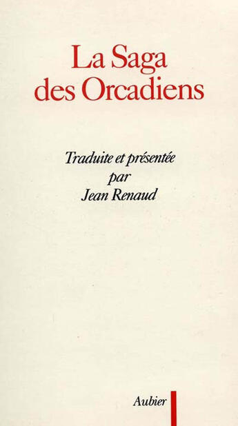 Couverture du livre « La saga des orcadiens » de Yeats W.B. aux éditions Aubier