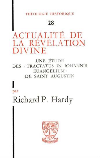 Couverture du livre « Actualite de la revelation divine » de Hardy Richard aux éditions Beauchesne Editeur