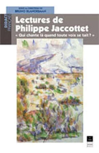 Couverture du livre « LECTURES DE JACOTTET » de Pur aux éditions Pu De Rennes