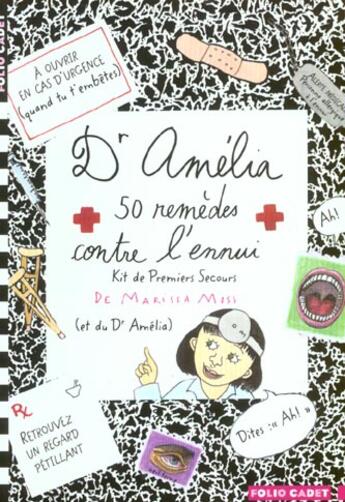 Couverture du livre « Dr amelia, 50 remedes contre l'ennui » de Marissa Moss aux éditions Gallimard-jeunesse