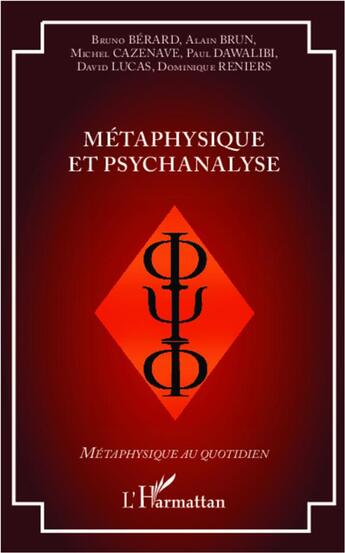 Couverture du livre « Métaphysique et psychanalyse » de  aux éditions L'harmattan