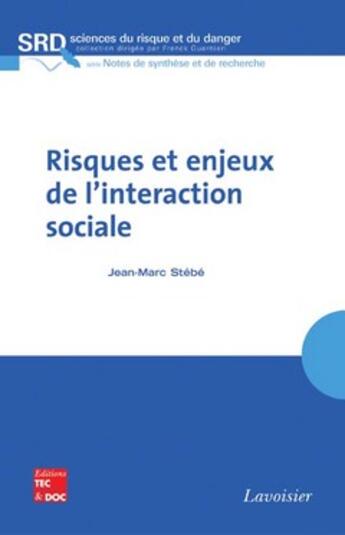 Couverture du livre « Risques et enjeux de l'interaction sociale (collection sciences du risque et du danger, serie notes » de Jean-Marc Stebe aux éditions Tec Et Doc