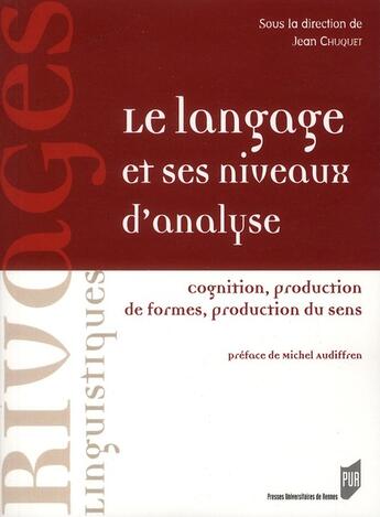 Couverture du livre « Le langage et ses niveaux d'analyse ; cognition, production de formes, production du sens » de Jean Chuquet aux éditions Pu De Rennes