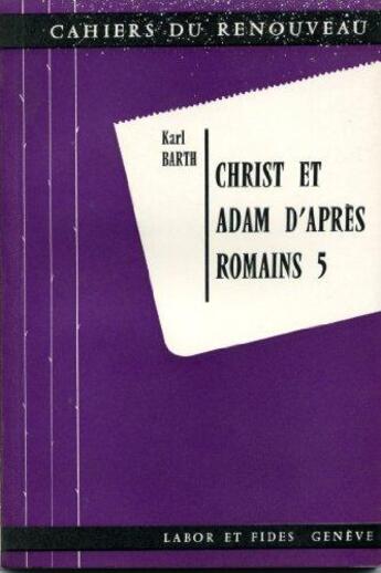 Couverture du livre « Christ et adam d ap romains » de  aux éditions Labor Et Fides