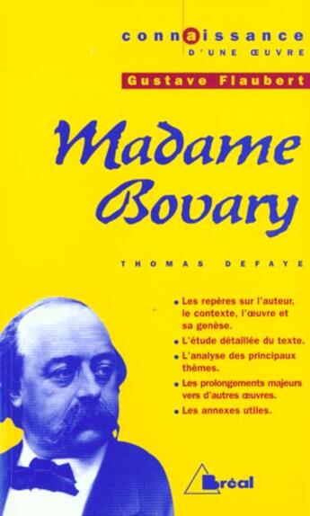 Couverture du livre « Madame bovary - flaubert » de Defaye aux éditions Breal