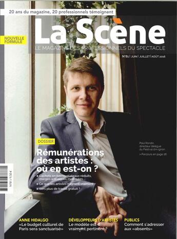 Couverture du livre « La scene n 81 remunerations des artistes ou en est on juin/juillet/aout 2016 » de  aux éditions Millenaire