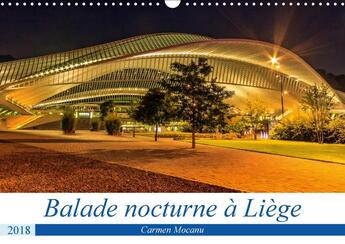 Couverture du livre « Balade nocturne a liege calendrier mural 2018 din a3 horizon - les lumieres d une ville penda » de Mocanu C aux éditions Calvendo