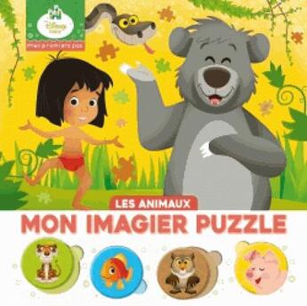 Couverture du livre « Disney baby, mon imagier puzzle les animaux » de  aux éditions Disney Hachette