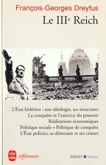 Couverture du livre « Le troisieme reich » de Dreyfus-F.G aux éditions Le Livre De Poche