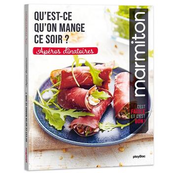 Couverture du livre « Marmiton : qu'est-ce qu'on mange ce soir ? : apéros dînatoires » de  aux éditions Play Bac