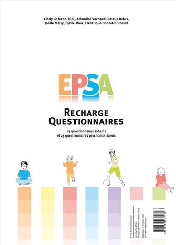 Couverture du livre « EPSa ; recharges ; échelle des particularités sensori-psychomotrices dans l'autisme » de  aux éditions Pu Francois Rabelais