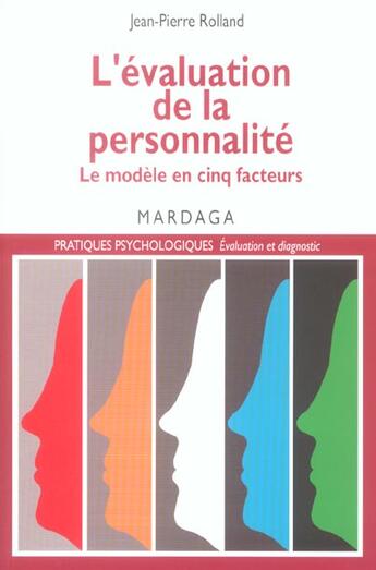 Couverture du livre « Evaluation de la personnalite » de Rolland Jp aux éditions Mardaga Pierre
