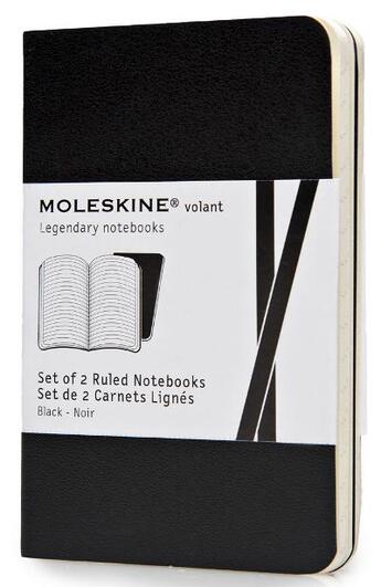 Couverture du livre « Carnet volant set de 2 très petit format ligné noir » de Moleskine aux éditions Moleskine Papet