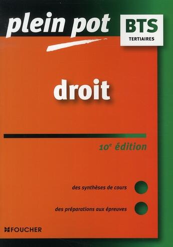 Couverture du livre « Droit (10e édition) » de Robert Cavalerie aux éditions Foucher