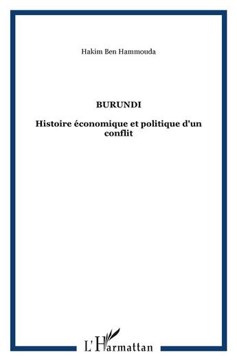 Couverture du livre « Burundi » de Hakim Ben Hammouda aux éditions L'harmattan