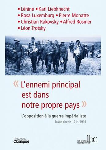 Couverture du livre « L'ennemi principal est dans notre propre pays » de  aux éditions Les Bons Caracteres