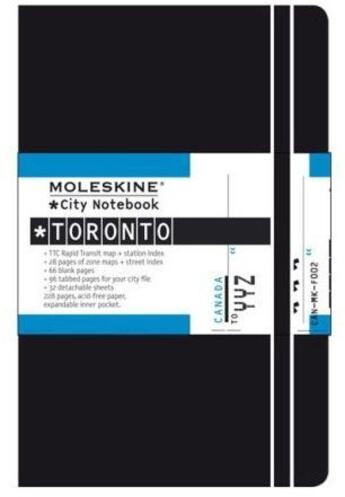 Couverture du livre « City notebook toronto poche couv. rigide noir » de Moleskine aux éditions Moleskine