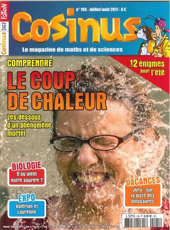 Couverture du livre « Cosinus n 195 le coup de chaleur juillet/aout 2017 » de  aux éditions Cosinus