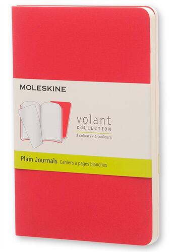 Couverture du livre « Carnet volant set de 2 pages blanches poche rouge geranium » de Moleskine aux éditions Moleskine