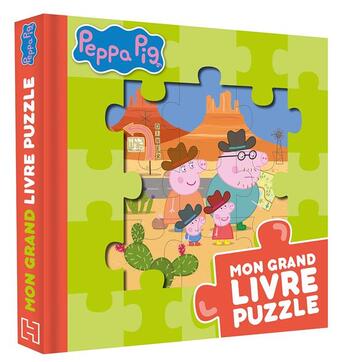 Couverture du livre « Peppa pig - mon grand livre puzzle ned » de  aux éditions Hachette Jeunesse