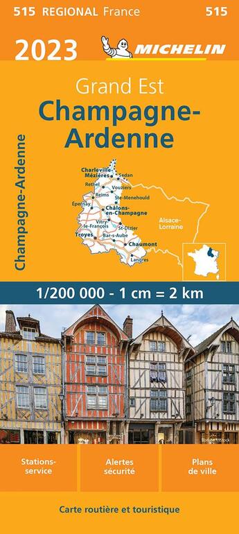 Couverture du livre « Champagne-Ardenne (édition 2023) » de Collectif Michelin aux éditions Michelin